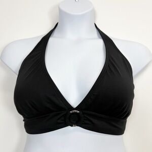 Michael Kors Swim Bikini Top Womens 20W Black Halter NWT Plus Size